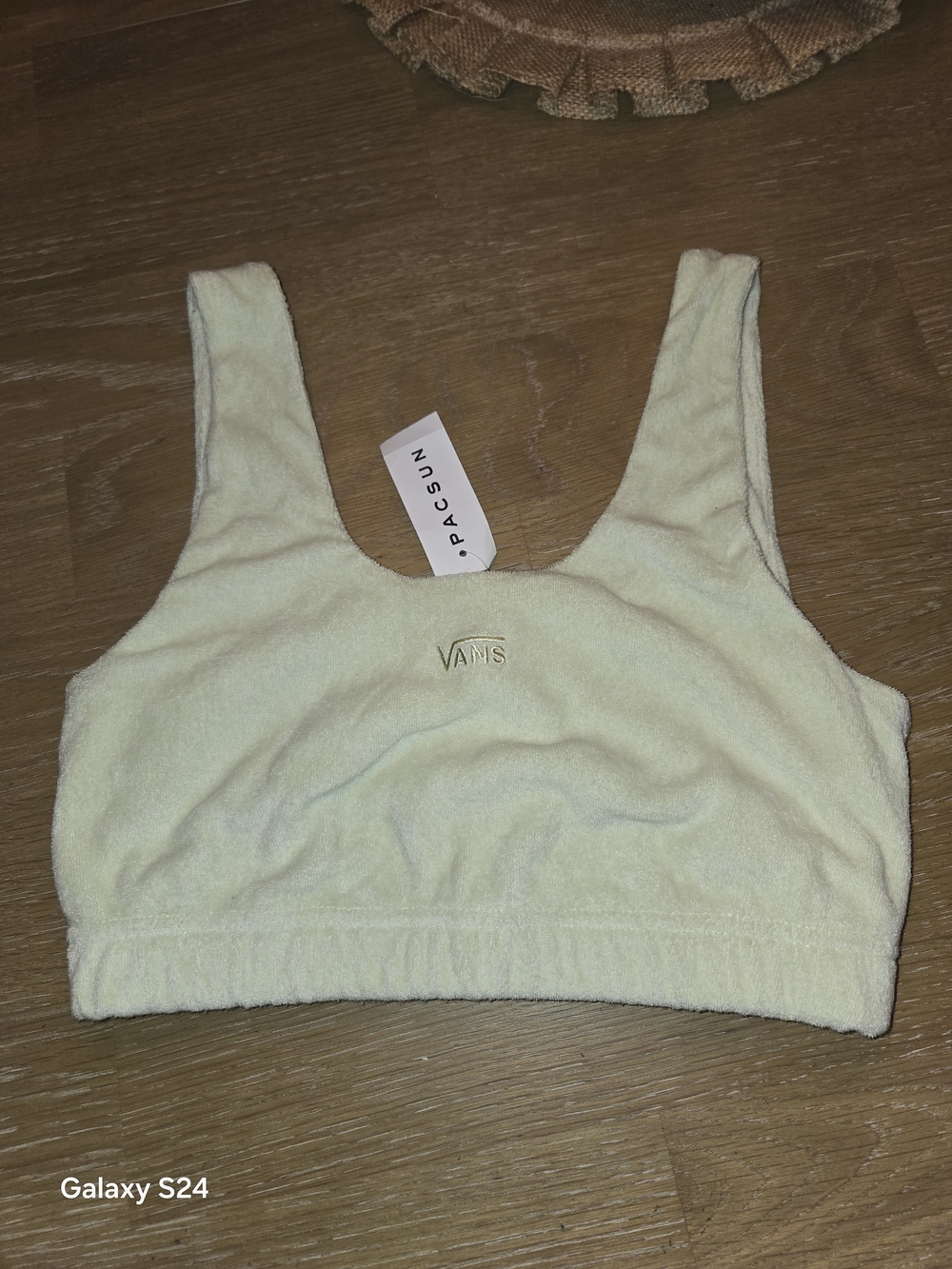 Vans Terry Crop Bralette in Pale Sage Sz M New